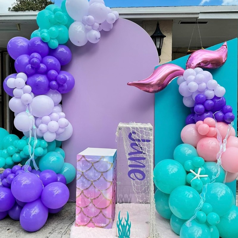 Mermaid Teal Pink Balloons