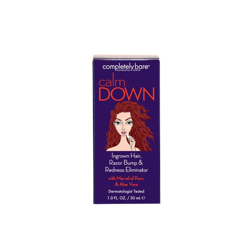 completely bare calm DOWN Ingrown Hair, Razor Bump & Redness