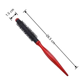 1 PCS Round Brush Mini Ultra Thin Hair Styling Brush Nylon Bristles Hairbrush for Blow Drying, Curling & Straightening, Volume
