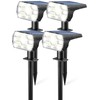 Kaxiida Solar Lights Outdoor Waterproof IP68, 3 Lighting Models Solar