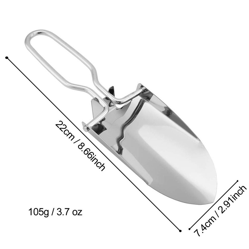 Lightweight Mini Shovels, Stainless Steel Foldable Garden Trowel, Handy Camping