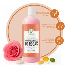 Tónico Multivitamínico de Rosas 1L Productos Mart Mexico Hidratante Rostro