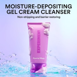 Experiment Plasma Wash Moisture Depositing Gel Cream Cleanser - Hydrating, Barrier Restoring, and Non-Stripping Low-Foaming Face Wash with Glycerin and Jojoba Oil, 5.0 FL OZ - Gentle for All Skin Types