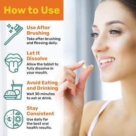 ProBiora Oral-Care Chewable Probiotic Tablets | Probiotic Supplement for Women & Men | Healthier Teeth & Gums | Fresher Breath | Whiter Teeth | Better Overall Health | 30 Count | Orange