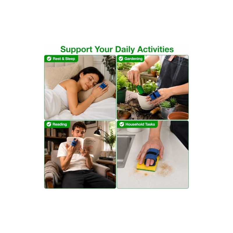 2PCS Finger Splint Trigger Finger Splint with 2 Aluminum Support