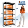 5-Tier Storage Shelves, 72"H x 36"W x 16"D, 3850 LBS