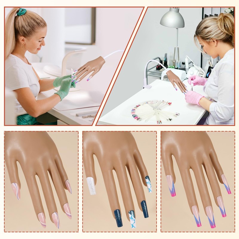 Wilfniee Practice Hand for Acrylic Nails: Nail Tips Won't Fall