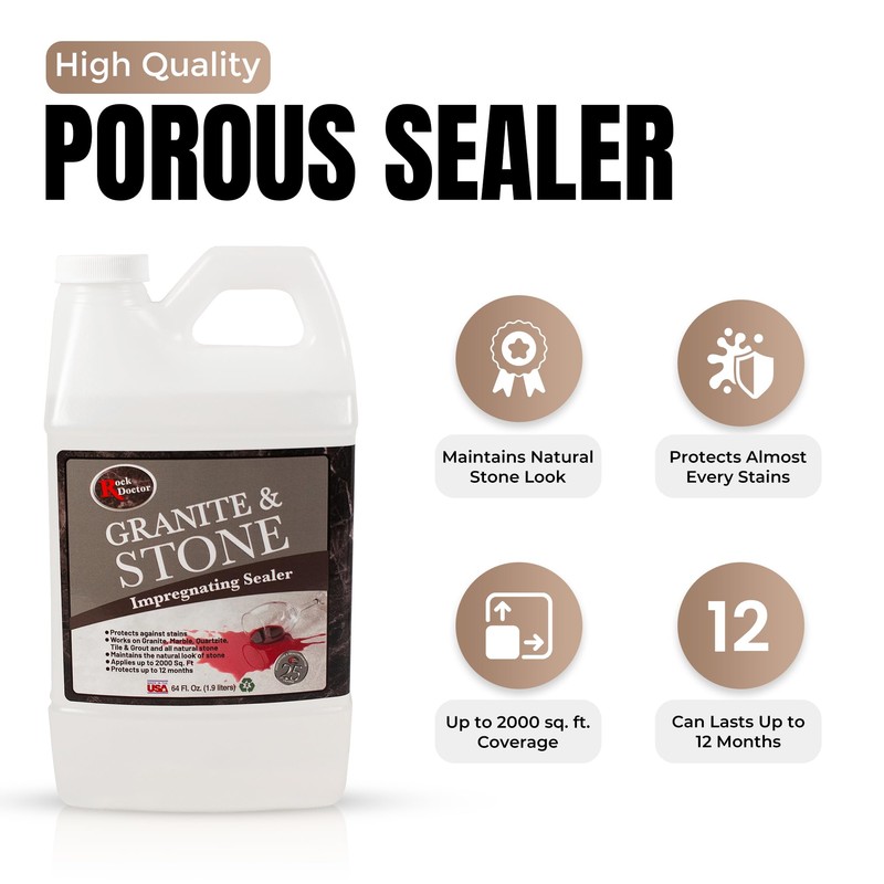 Rock Doctor Granite & Stone Impregnating Sealer – 64 oz