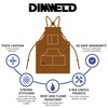 DIMWELD Welding Apron, Heavy Duty Workshop Apron for Welders and