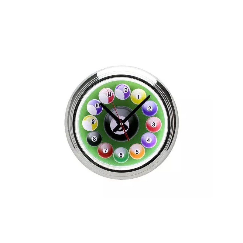 CHH 13" Billiard Pool LED Wall Clock with Ball Markers