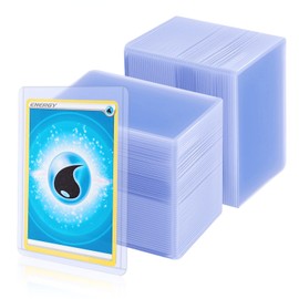 Mcbazel 100-Pack PVC Card Sleeves (35PT-Blue Ray) – 9.7x6.9cm Ultra-Clear, Durable Protection for Trading Cards, Game Cards & Collectibles