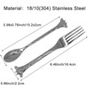 Pinenjoy 4Pcs Giraffe Spoon Forks Silver 18/10(304) Stainless Steel 6inch