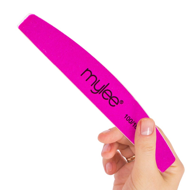 Mylee 3 Pack Double Sided Half Moon Nail File 100/180