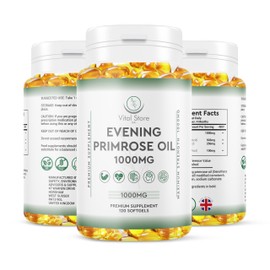 Evening Primrose Oil 1000MG - 4 Month Suuply - Omega 6 & 9 - Vegan Evening Primrose Oil 1000MG