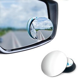 Crystal Blind Spot Mirror, 2-Pack, 360° Rotatable HD Glass, 2-Inch Convex Round Mirrors for Cars, SUVs and Trucks