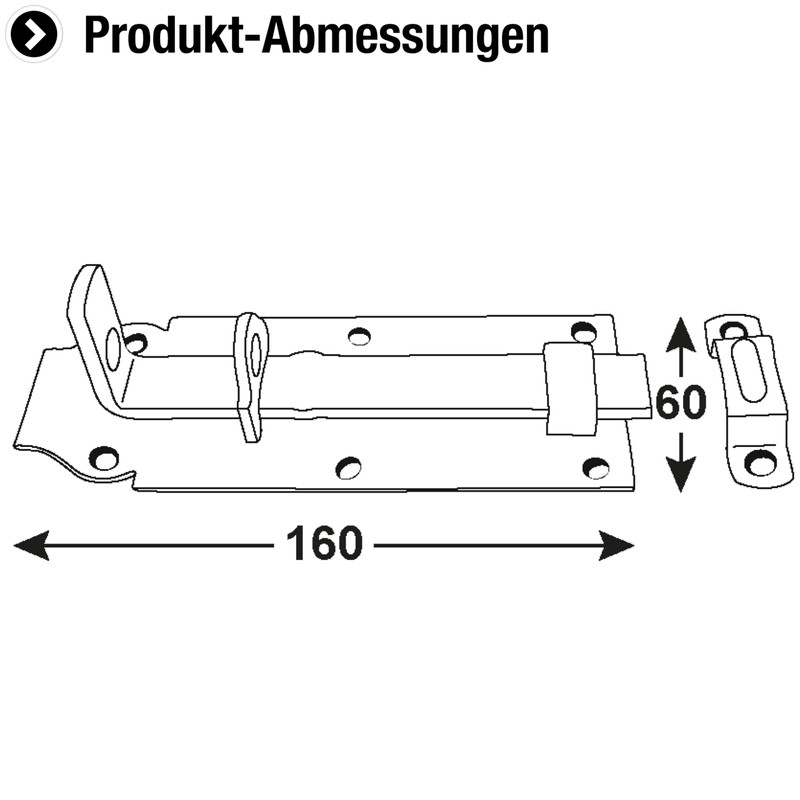 Connex DYB2204031 65 x 160mm Blue Zinc Plated Door Latch