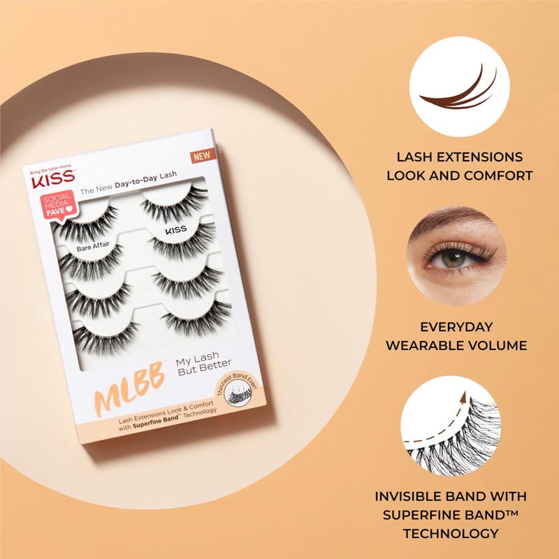 KISS My Lash But Better False Eyelashes, Blessed', 12 mm,