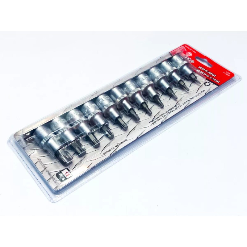 Agg Puntas Matraca Tipo Estrella Torx 11 Piezas Entrada 1/2