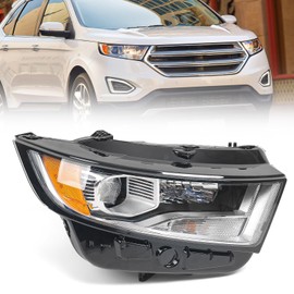 KACHIR Halogen Headlight Assembly for Ford Edge 2015-2018 Chrome Headlamp Front Light Right Passenger Side RH