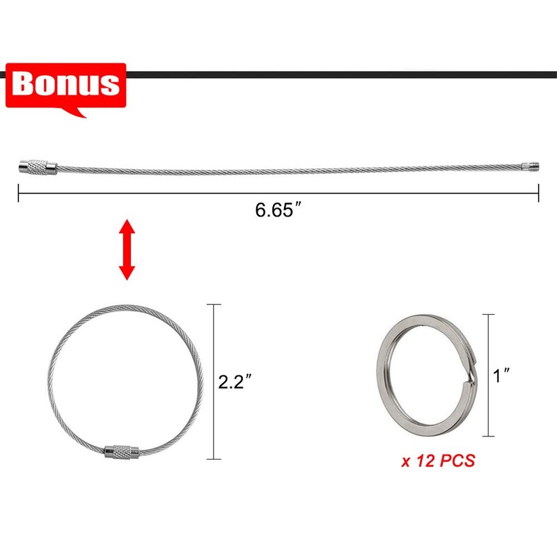 3" Aluminum D Ring Carabiners Clip D Shape Spring Loaded