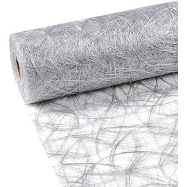 Sizoweb 1 Rolle Vlies, 30 cm x 25 m, Silber (Farbnummer: 1400), Tischläufer, Tischband. Ideal für Dekoration bei besonderen Anlässen wie Hochzeit, Taufe, Kommunion, Weihnachten und viele mehr.