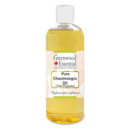 Greenwood Essential Pure Chaulmoogra Oil (Hydnocarpus wightiana) Natural Therapeutic Quality Cold Pressed 200 ml (6.76 oz)