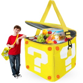 Kids Lunch Box Bag Boys Insulated, Reusable, Large Lunch Box for School Work - Video Game Merch for Kids 3+,Girls,Toddler,Adults (9X 9inch)