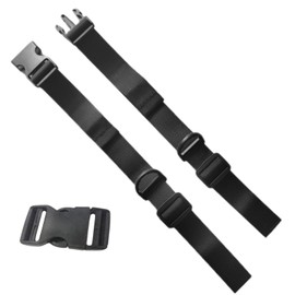 NYANDELMO Chest Strap, Backpack Strap, Shoulder Strap, Buckle Type, Adjustable, Load Reducing Belt, Black