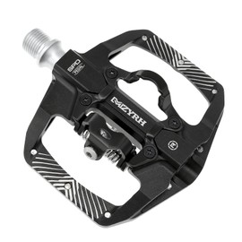 MZYRH Pedal,MTB Mountain Bike Pedals Compatible with Dual Function Sealed Clipless Aluminum 9/16" Bicycle Flat Platform with Cleats for Road, MTB (Black)