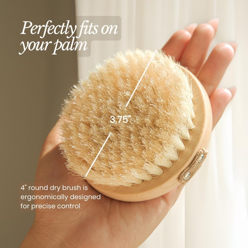 Bare Botanics Palm Size Dry Brush Body Brush Universal Fit
