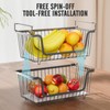 GAOKASE 4 Pcs Stackable Wire Baskets for Pantry Organizers and