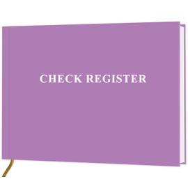 Check Registers for Personal Checkbook - 7" x 10" Checkbook Register for Personal Checkbook, Expense Ledger Book for Personal and Small Business, Purple