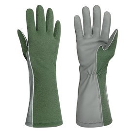 Intra-FIT Flight Gloves for Pilots, Leather Work Gloves, Super Soft Sheepskin, Touchscreen, Long Sleeve, Fire-Resistant, Lightweight for Flying, Driving (L)