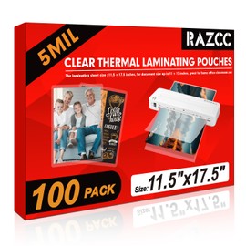 Laminating Sheets, 500 Pack Clear Thermal Laminating Plastic Paper Laminator Sheets, 11 x 17-Inch, 5mil, Ideal Office or School Supplies