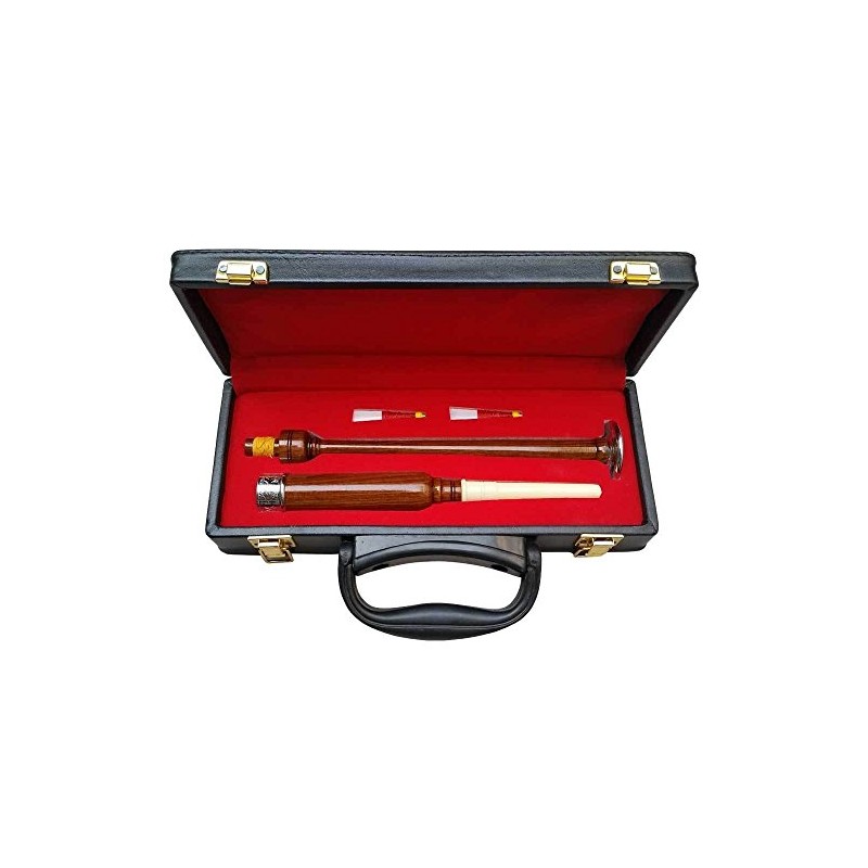 AAR Rosewood Practice Chanter Engraved Mounts Wooden Box with 2