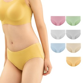 YOUNGTIME 7-Day Colorful Disposable Underwear for Women,100% Cotton Panties Travel for the Week(7 Pack),M