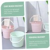 Ciieeo Water Storage Bucket 12.2l Round Cleaning Bucket Handle for