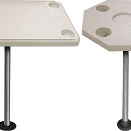 JIF Marine DSI-KF Octagonal Ivory Table Kit with Recessed Flush Mount