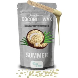 Hard Wax Beads for Hair Removal - 2.2lbs - Premium Coconut Wax for All Skin Types - Ideal for Sensitive Skin & Coarse Hair - Face, Bikini & Body Waxing