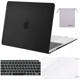 MOSISO ULTRA SLIM HARD SHELL CASE COVER BLACK W/ KEYBOARD SKIN FOR MACBOOK AIR 1