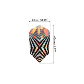 PATIKIL Slim Dart Flights, 6 Pack PET Unique Design Dart Accessories for Steel Tip Dart and Soft Tip Darts, V-Shaped Pattern
