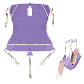 Ehucon Universal Full Body Patient Lift Sling,Thickened Medical Sling for Transfer,Bed Positioning and Lifting,Transfer Sling for Elderly,Disabled,Bedridden-500LBS (Purple, Small)