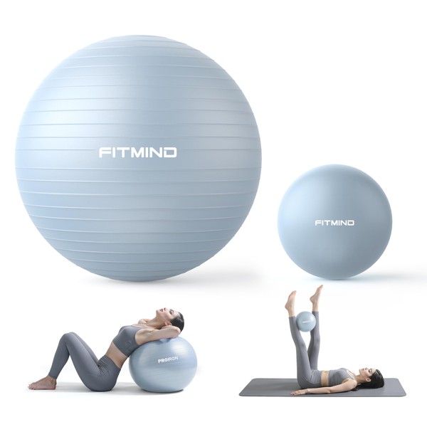 FITMIND Yoga Ball set-55cm&25cm（Blue）