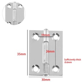 4Pcs Door Hinges,1.5inch Stainless Steel Folding Hinges,Heavy Duty Door Hinge,for Gate,Window,Drawer