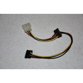 GIGABYTE New! Molex 2 SATA Serial Power Cable Converte Y Splitter Adapter Converter