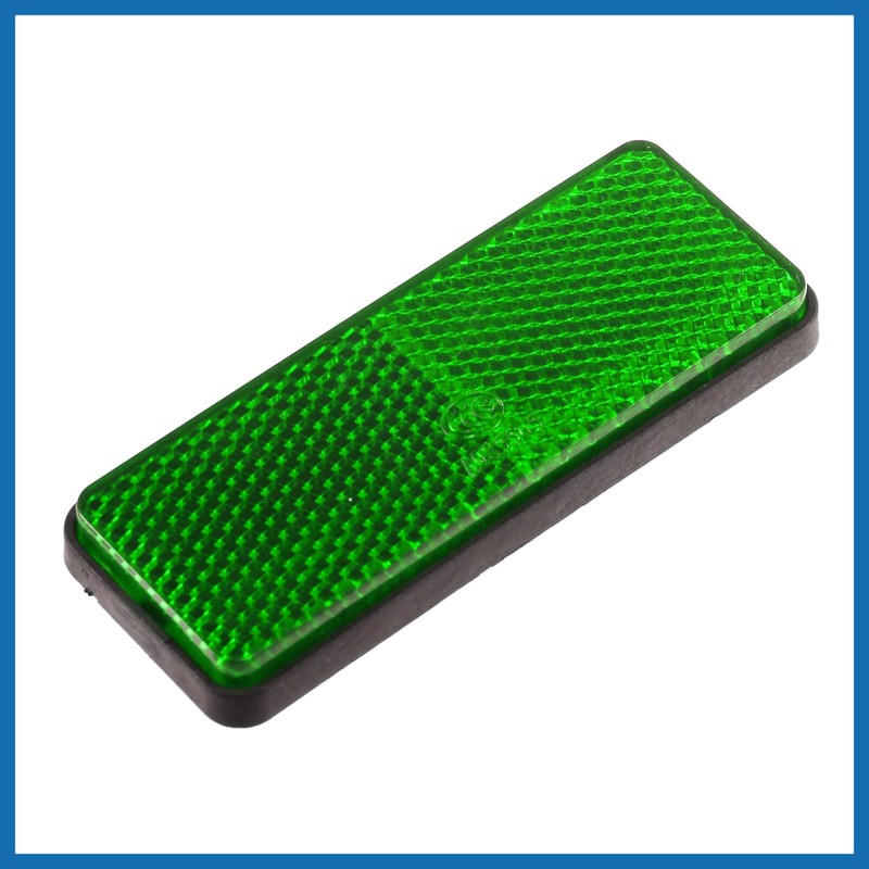 A ABSOPRO 2 Pcs 87mm Green Universal Rectangular Reflective Warning
