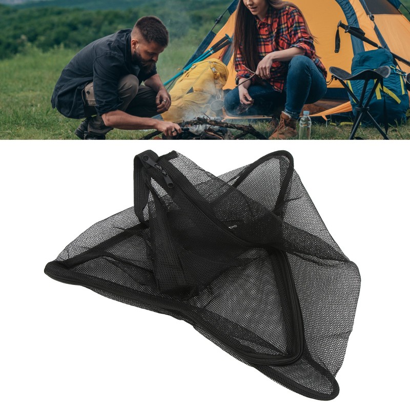 Camping Dry Net Outdoor Hanging Triangular Storage Net Mesh Organizer