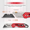 HAUTMEC Folding Utility Knife with 10-Pack SK2H Blades, Heavy-Duty Aluminum