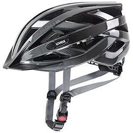 uvex air wing - lightweight all-round helmet for men and women - individual size adjustment - expandable with LED light - grey-black - 52-57 cm