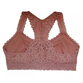 Maurices~New With Tags~Rose Vintage Lace Racerback Bralette~Size Large (38)